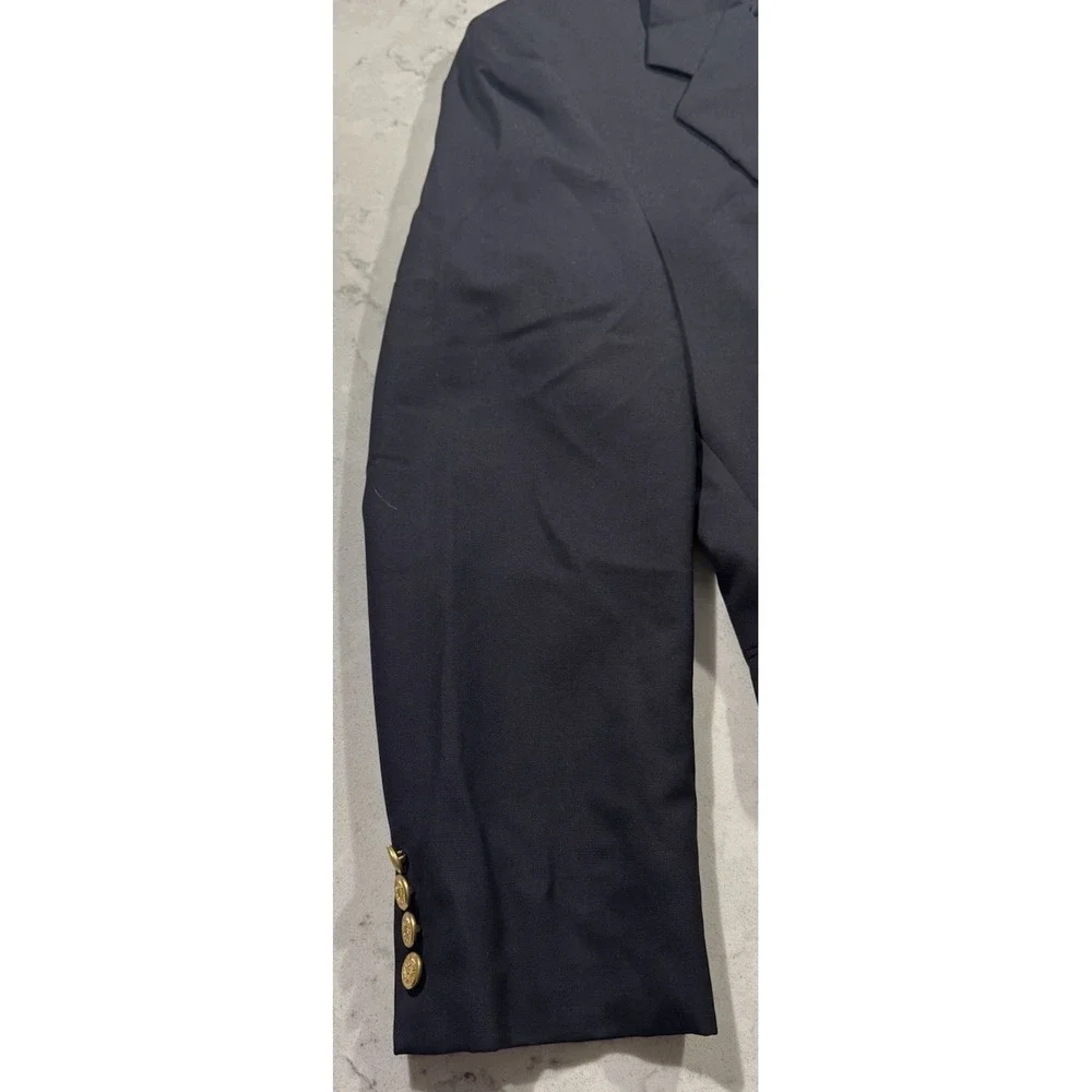 VTG H. Freeman & Son Blazer Jacket Mens 41R Navy Blue Wool Nordstrom Made in USA